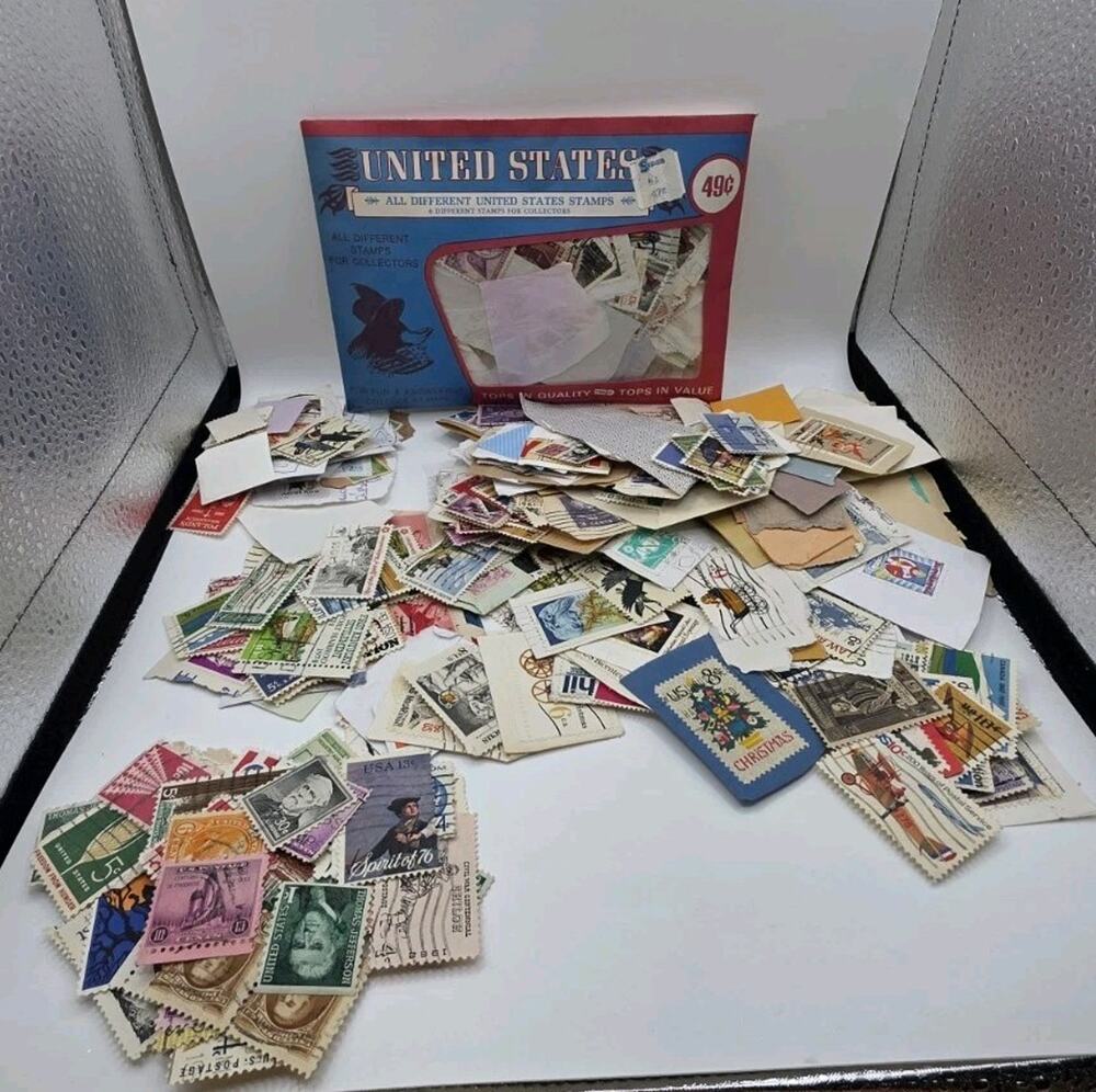 Modern Postage Stamp Album Collection Lot Vintage Unsearched US And Others